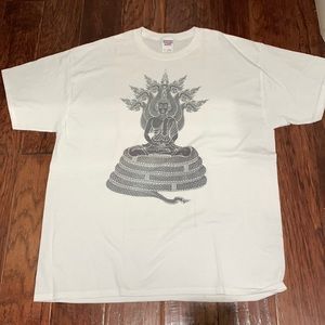 Charcoal printed Buddha tee.